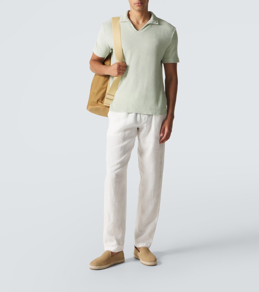  Thom Sweeney Thom Sweeney Cotton Terry Polo Shirt 