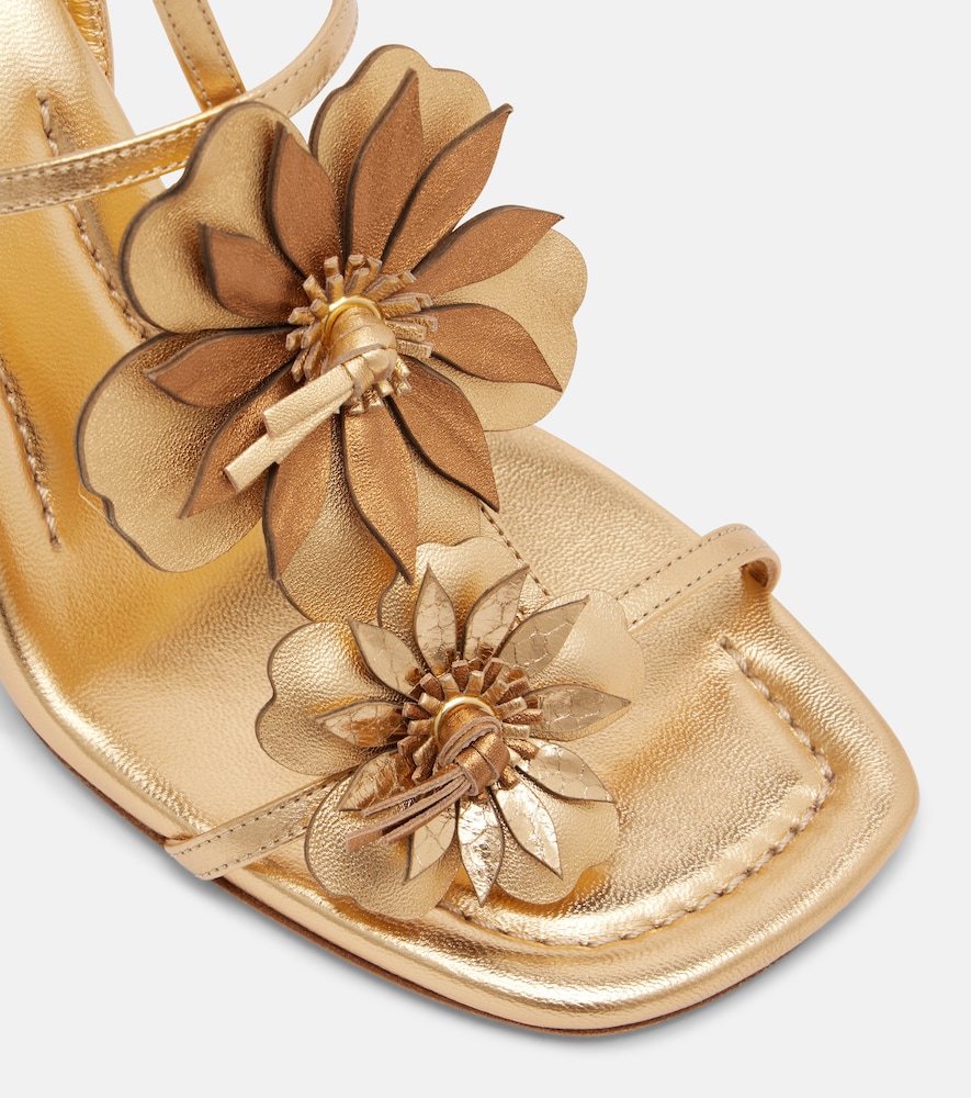  Zimmermann Zimmermann Belara Metallic Leather Sandals 