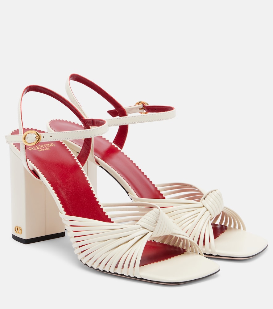 Valentino Garavani Women's White Annet Leather Slingback Sandals UK Size 7.5 - Mytheresa