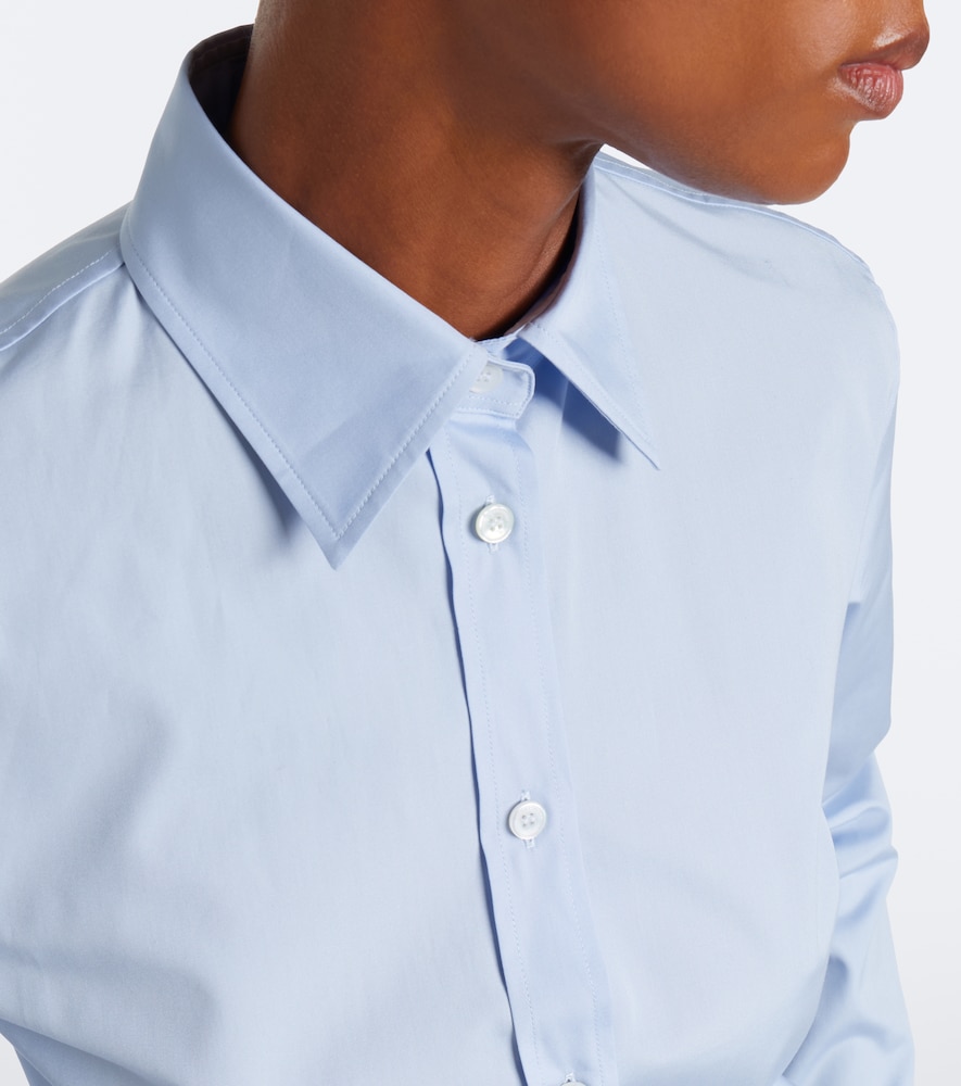 Peplum Cotton Poplin Shirt