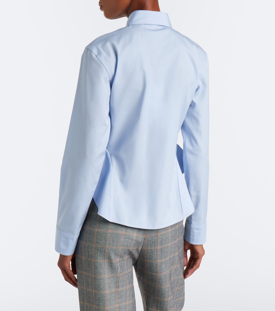Peplum Cotton Poplin Shirt