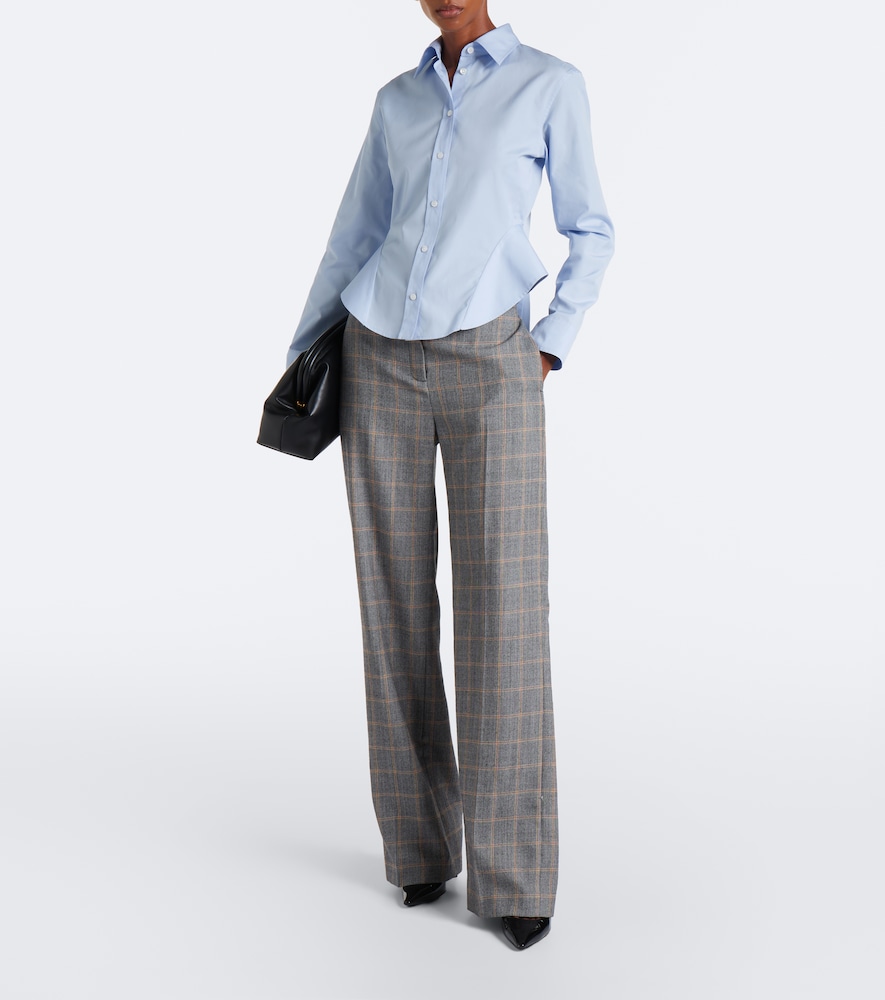 Peplum Cotton Poplin Shirt