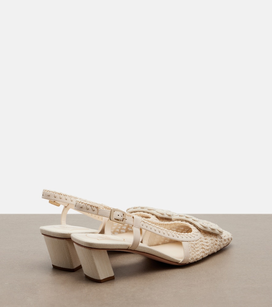  Roger Vivier Roger Vivier Slingback-pumps Belle Vivier Aus Häkelstrick 