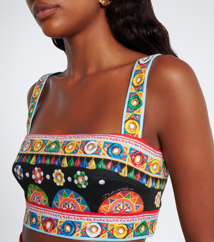 Dolce&Gabbana Carretto Cotton Crop Top