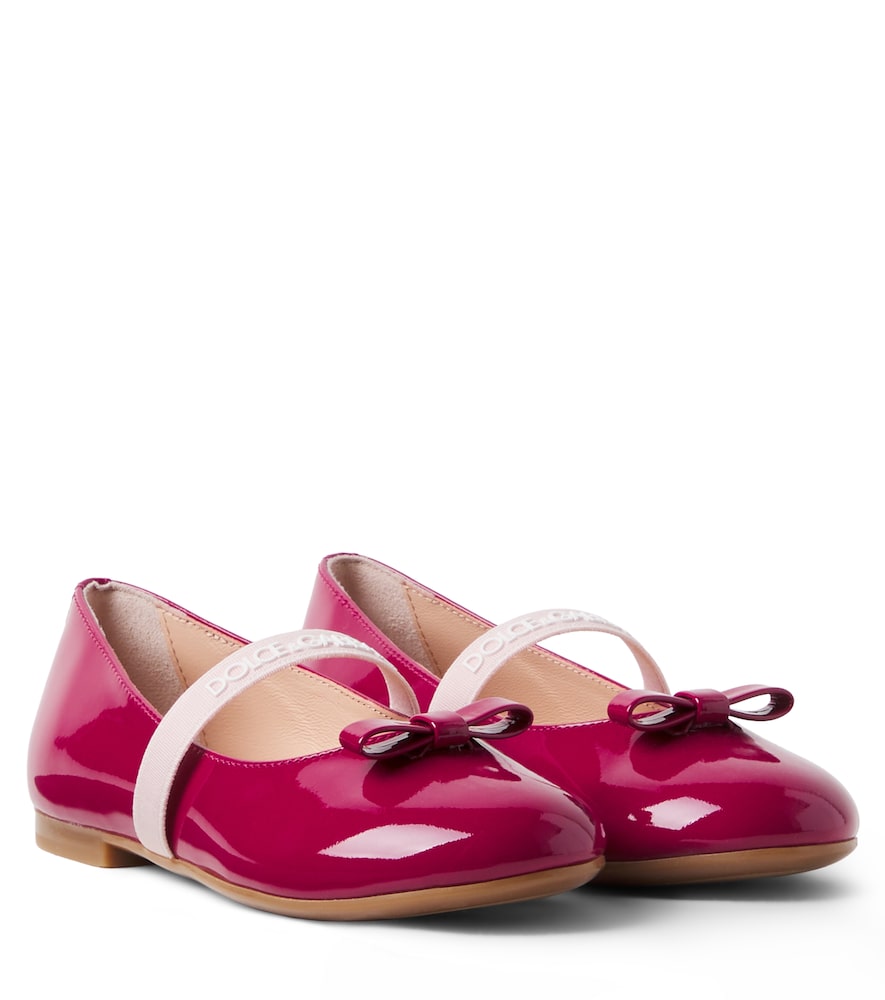 Ballerine in vernice con fiocco