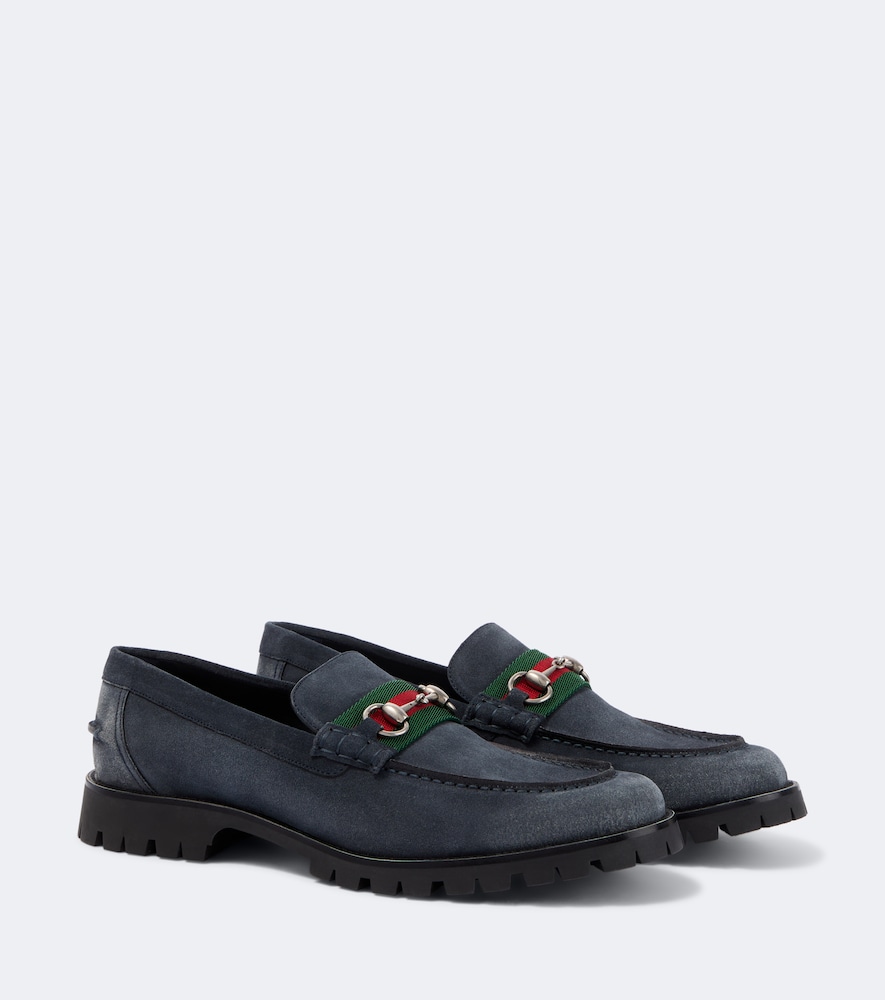 Loafers Horsebit aus Veloursleder