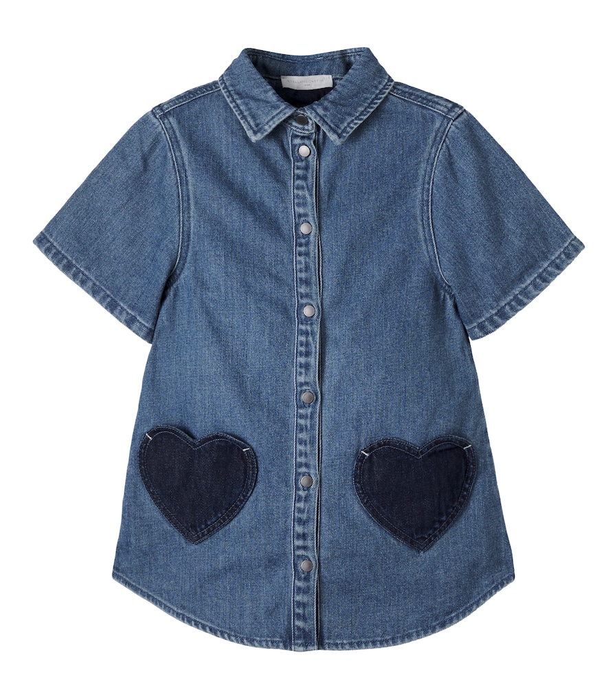 Abito chemisier di jeans con patch