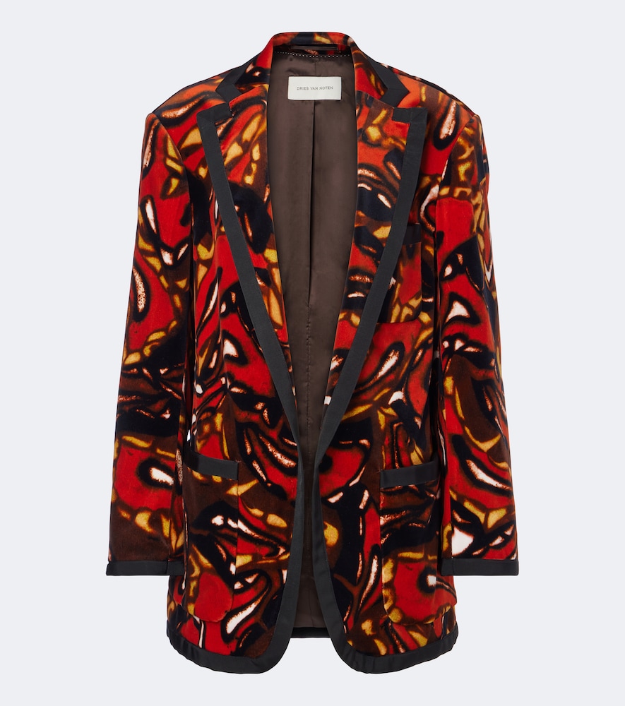 Dries Van Noten Blazer en coton mlang imprim 1895$