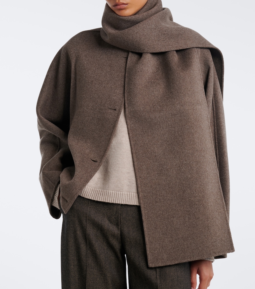 'S Max Mara Scarf-Detail Virgin Jacket