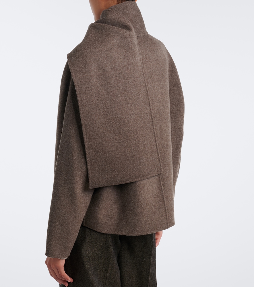 'S Max Mara Scarf-Detail Virgin Jacket