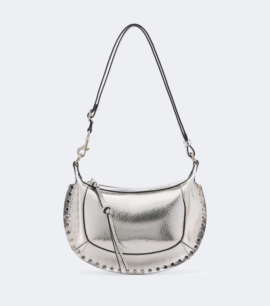 Schultertasche Oskan Moon aus Metallic-Leder