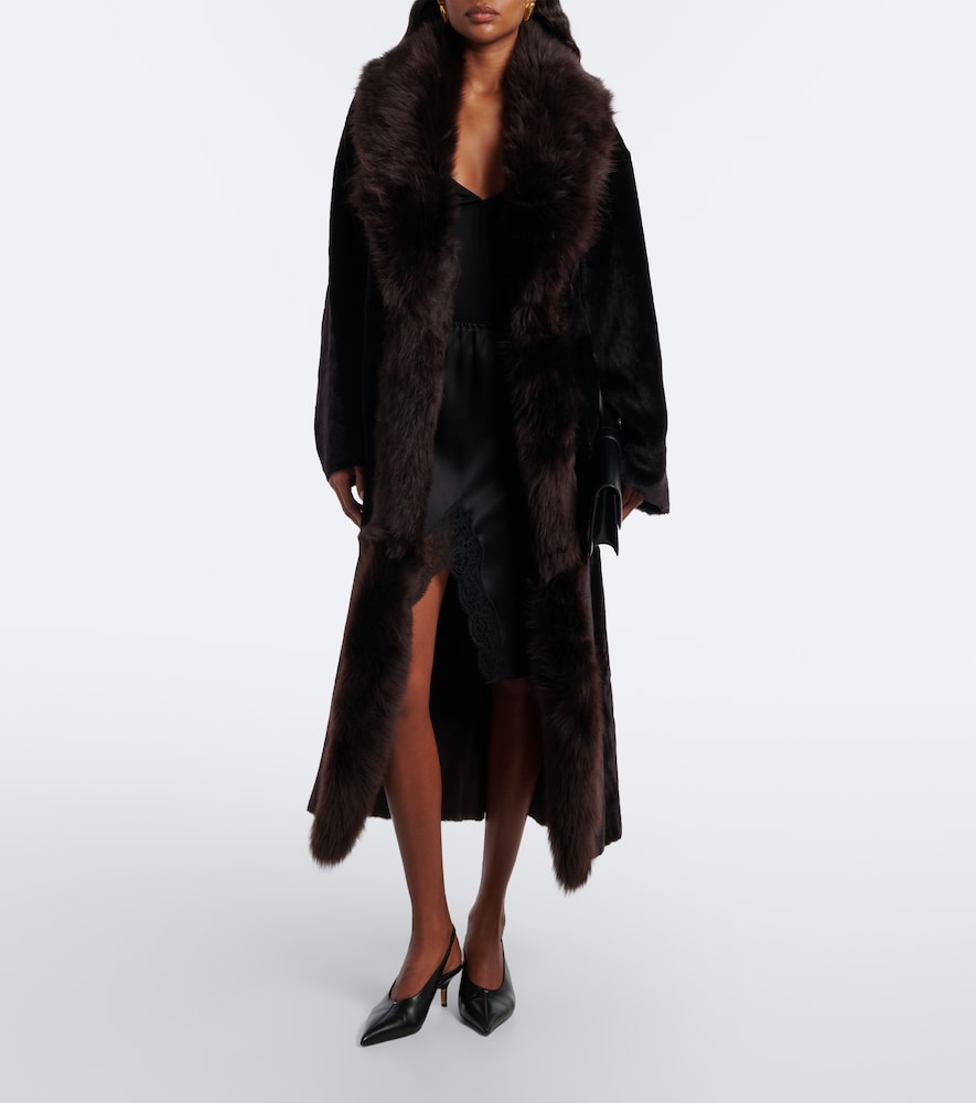 Isadora Shearling Wrap Coat