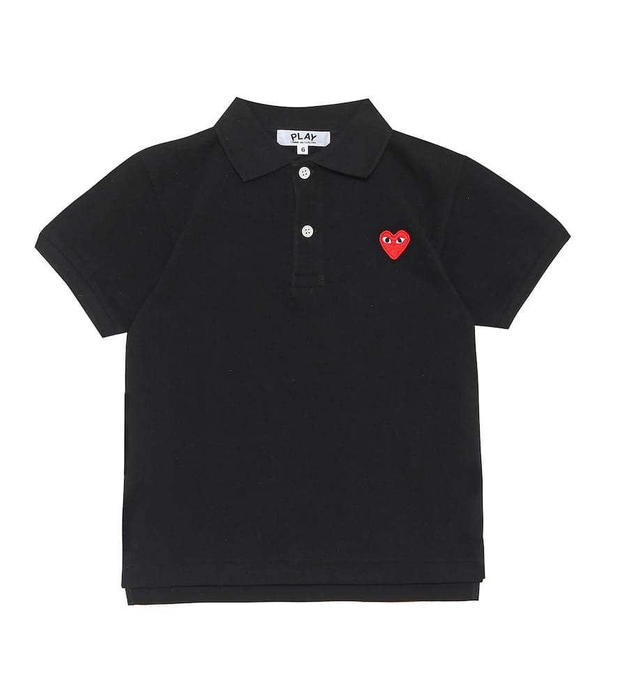 Comme des Garçons Play Kids Heart logo cotton polo shirt
