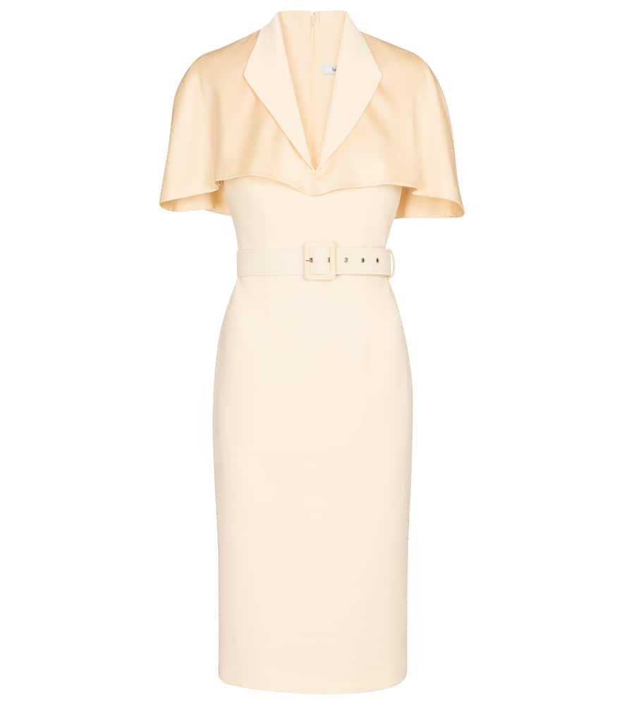 Giada cape cr?e and satin dress by Safiyaa