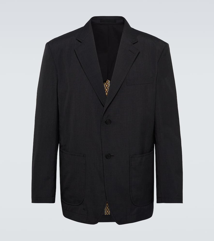 Comme des Garçons Homme Wool-blend single-breasted blazer