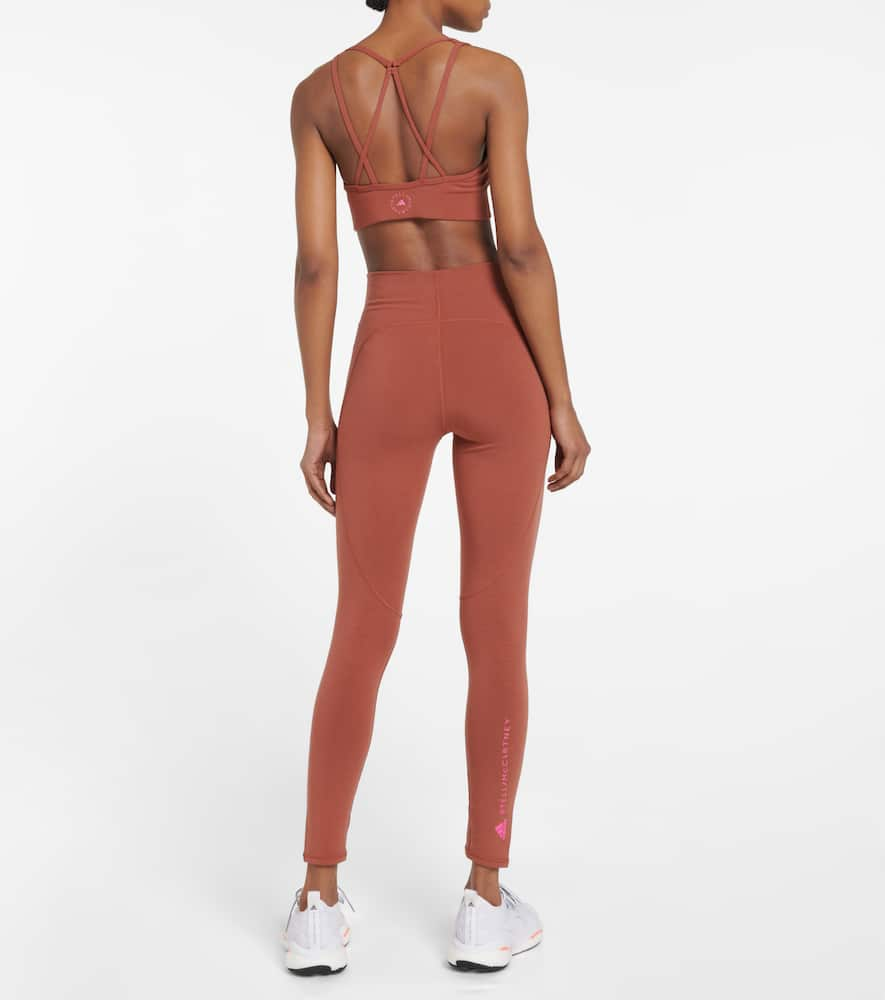 Shop Adidas By Stella Mccartney Truestrength High-rise Yoga Leggings In Wild Sepia