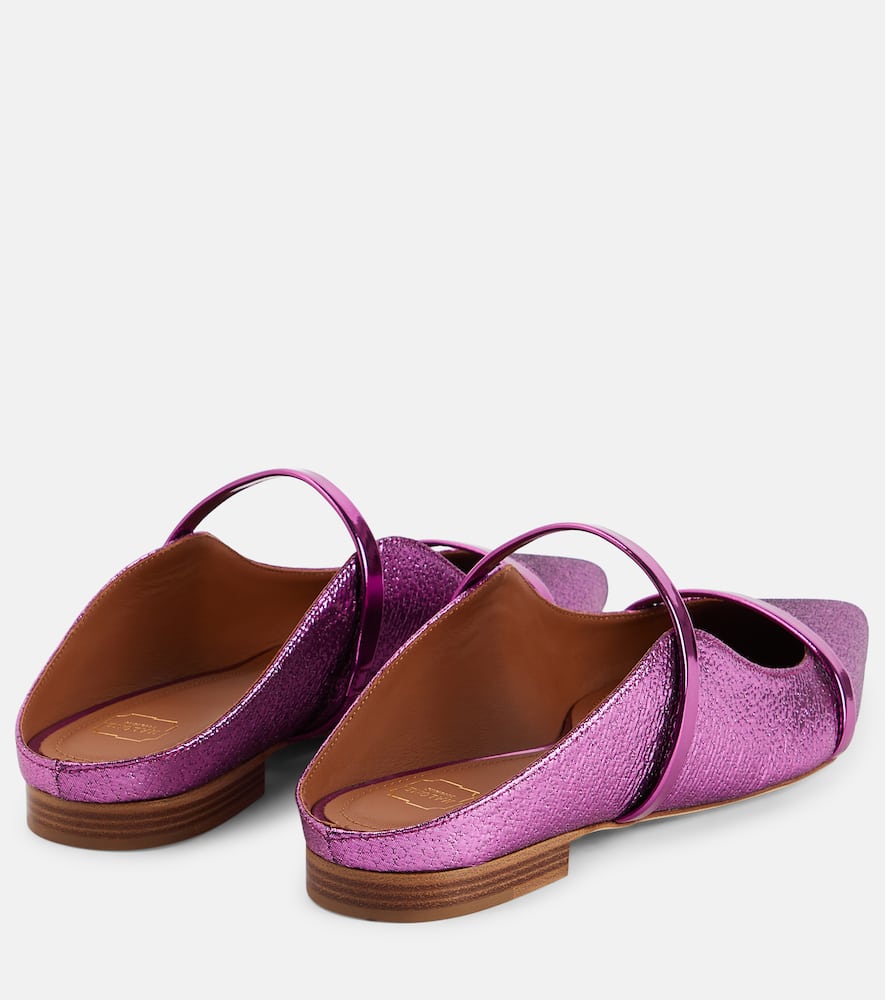 Shop Malone Souliers Maureen Lurex® Slippers In Purple