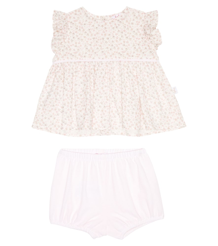 Il Gufo Baby cotton dress and bloomers set