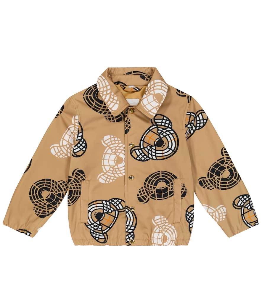 Burberry Kids' Thomas Bear Printed Jacket In Archive Beige Ip Pat