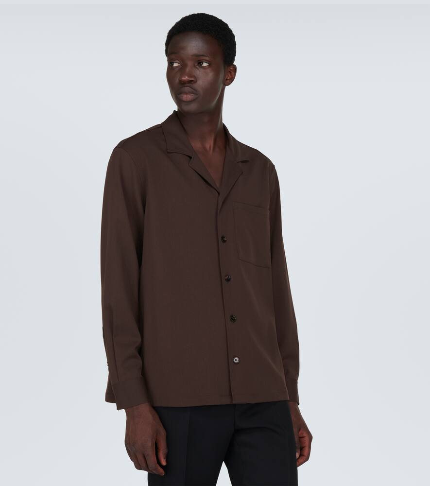 Shop Burberry Wool Shirt In Green