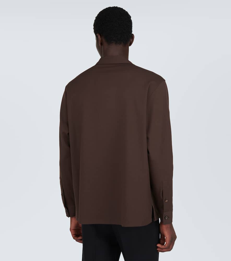 Burberry Wool Shirt In Green