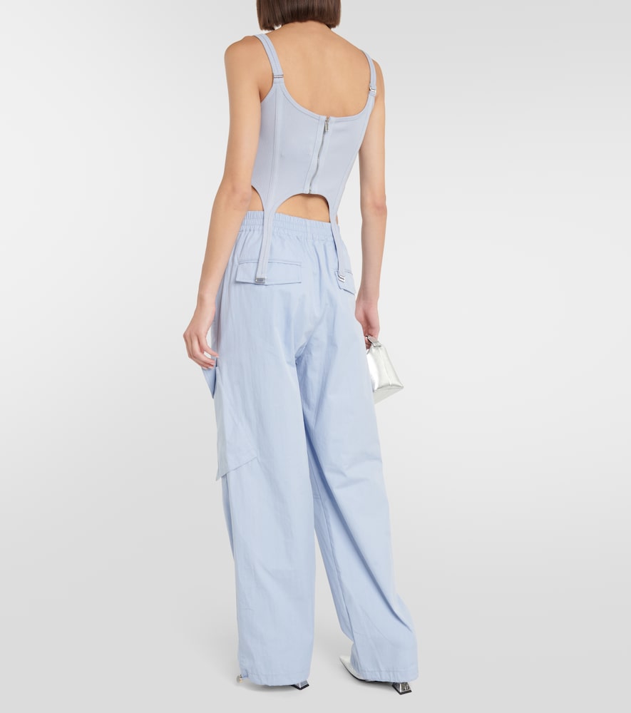  Dion Lee Dion Lee Bustier En Jersey De Algodón 