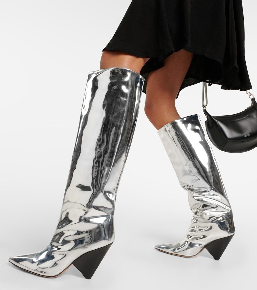 Lakita Mirrored Knee-High Boots