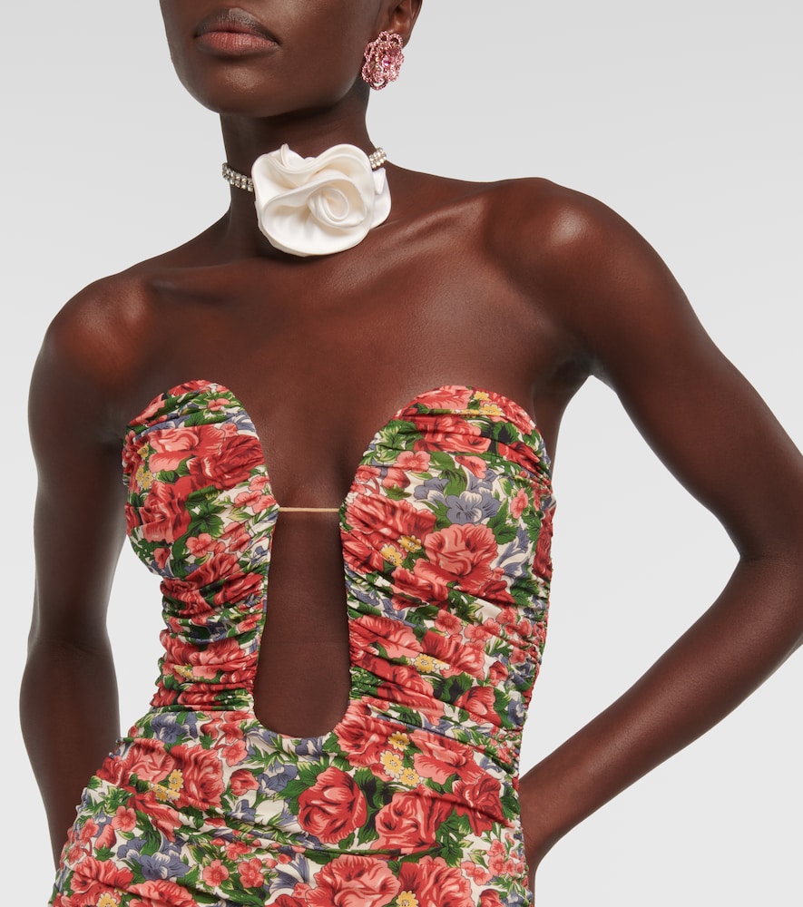 Magda Butrym Magda Butrym Floral Ruched Minidress 