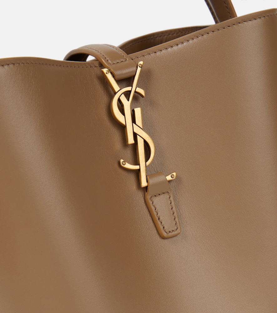 Shop Saint Laurent Le 37 Small Leather Bucket Bag In Brown