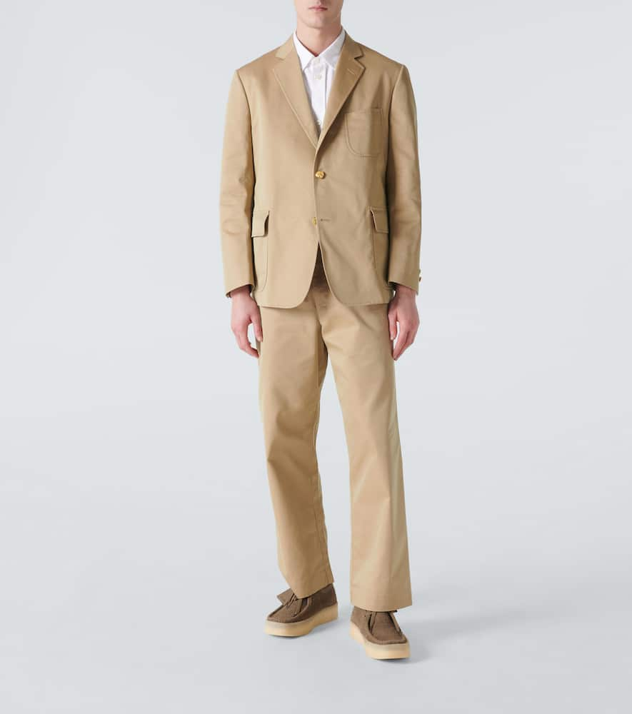 Shop Junya Watanabe X Brooks Brothers Gabardine Chinos In Beige