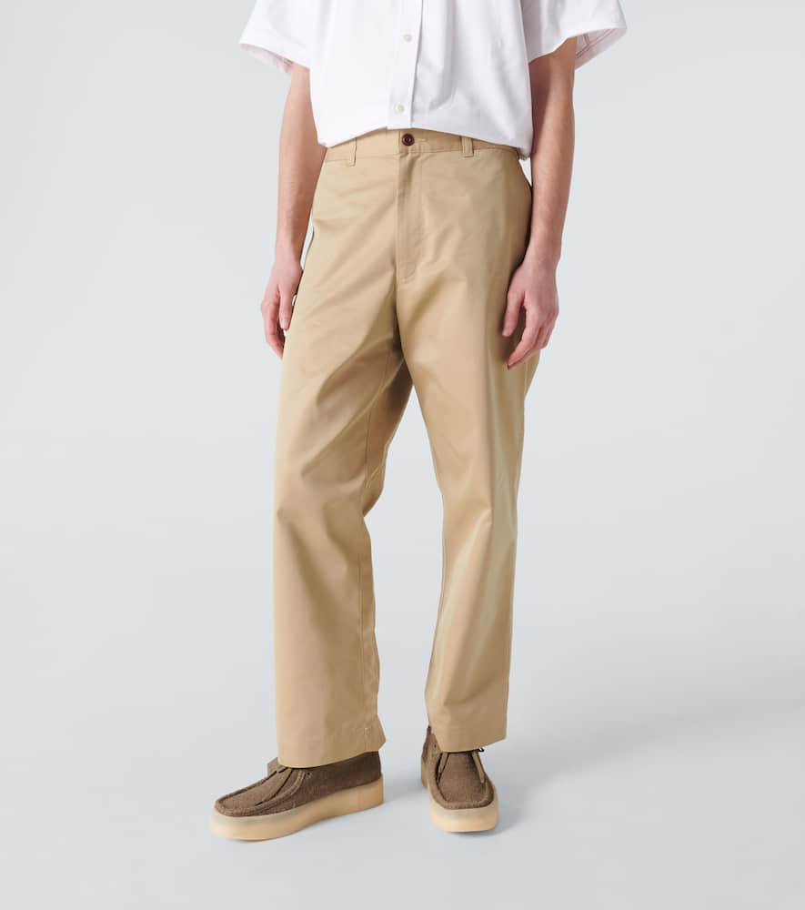 Shop Junya Watanabe X Brooks Brothers Gabardine Chinos In Beige