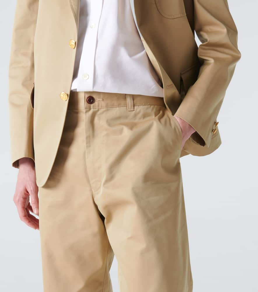 Shop Junya Watanabe X Brooks Brothers Gabardine Chinos In Beige