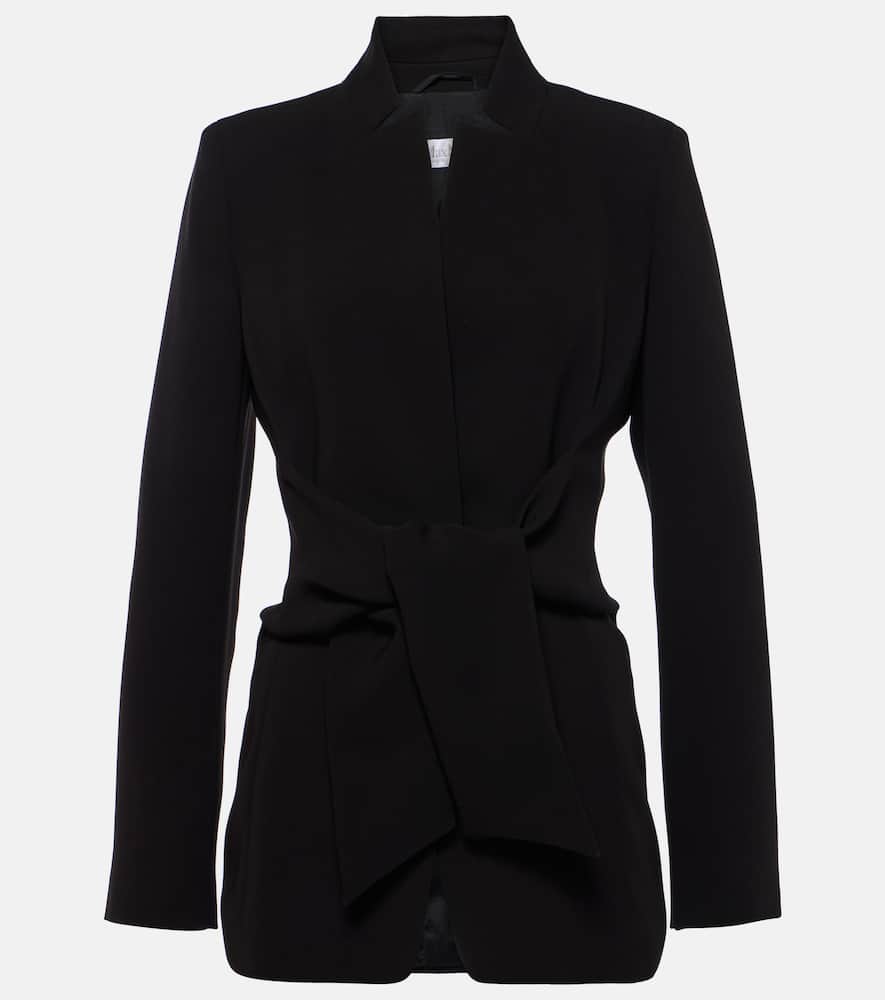 Max Mara Womens Black Fronda Flared-hem Slim-fit Stretch-woven Jacket In Black