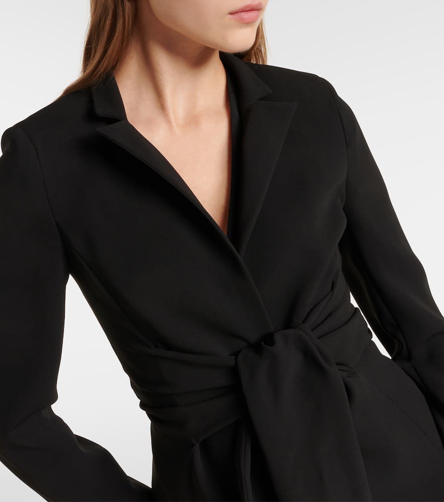 Max Mara Womens Black Fronda Flared-hem Slim-fit Stretch-woven Jacket In Black