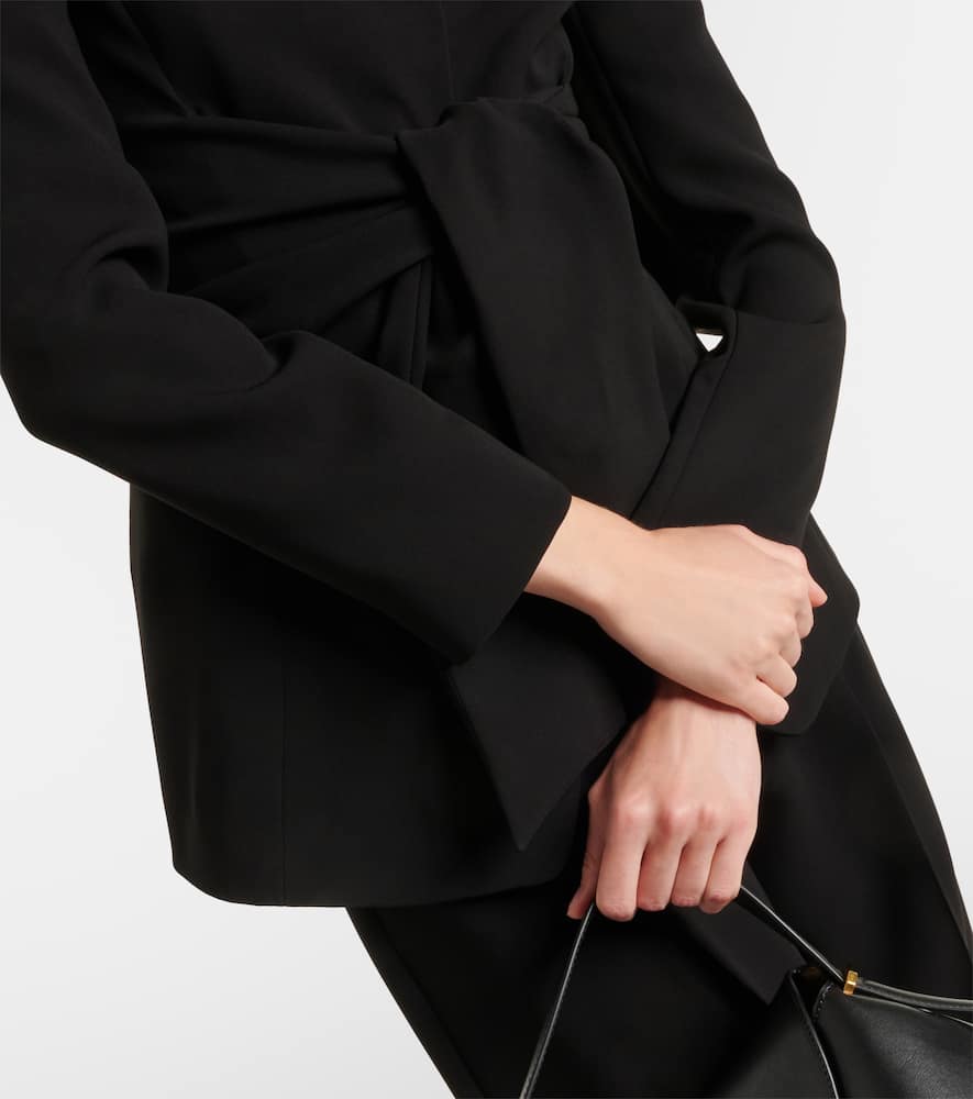 Max Mara Womens Black Fronda Flared-hem Slim-fit Stretch-woven Jacket In Black