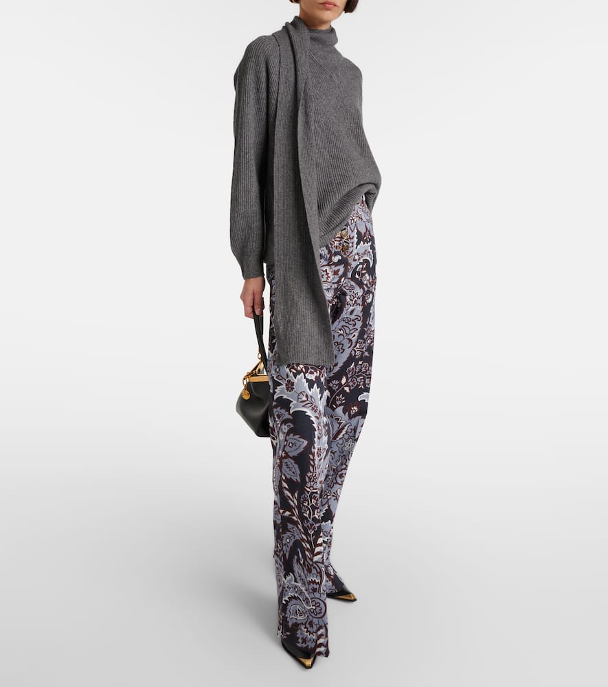 Etro Wool-blend Sweater In Grey