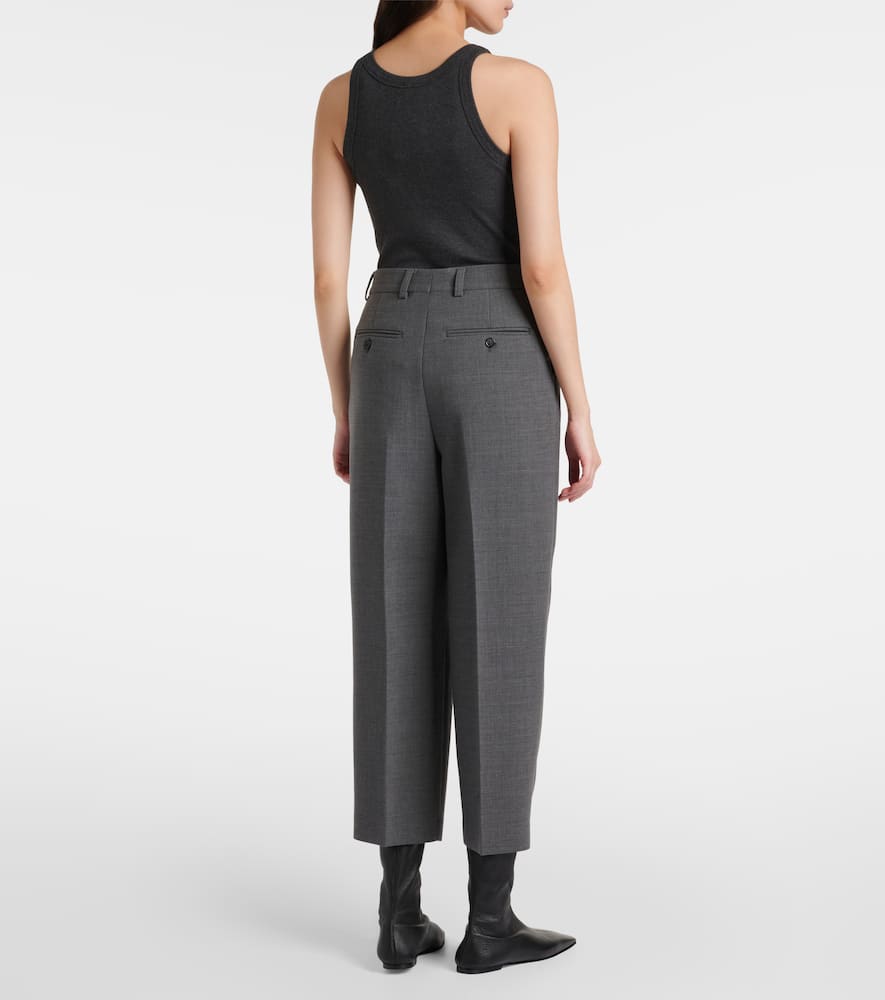 Totême Gerade Low-rise-hose In Grau