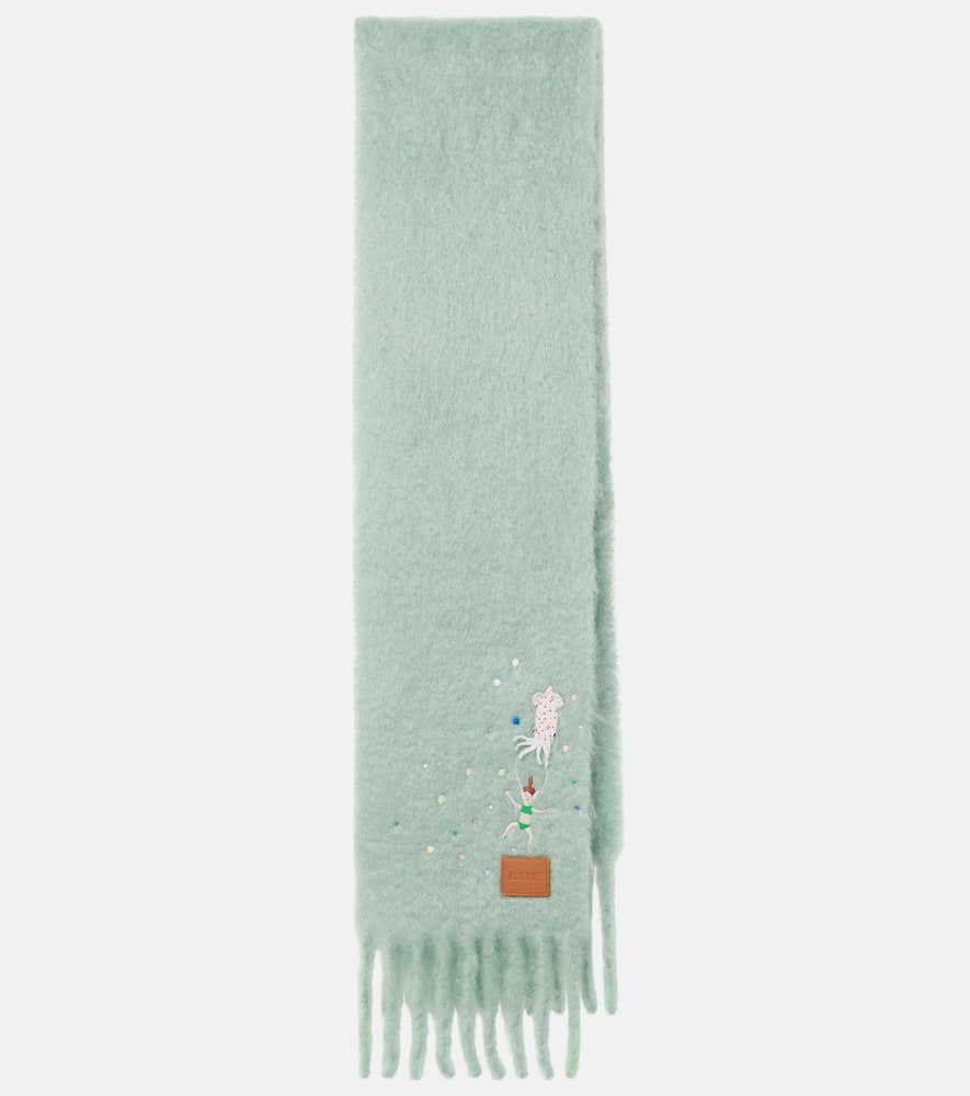 Loewe x Suna Fujita Squid mohair-blend scarf