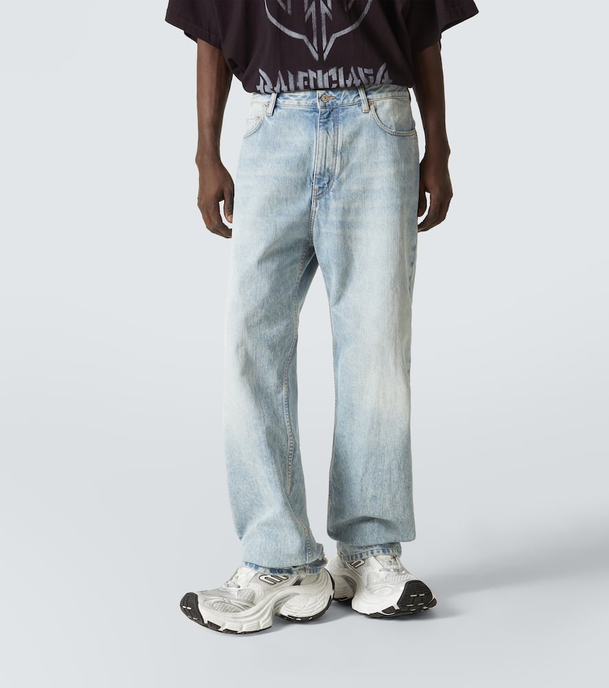 Balenciaga Light Blue Denim Jeans In Classic