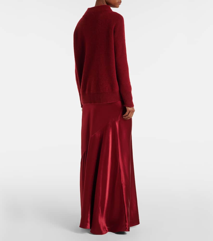 Vince Boiled Cashmere Turtleneck Pullover In Rot