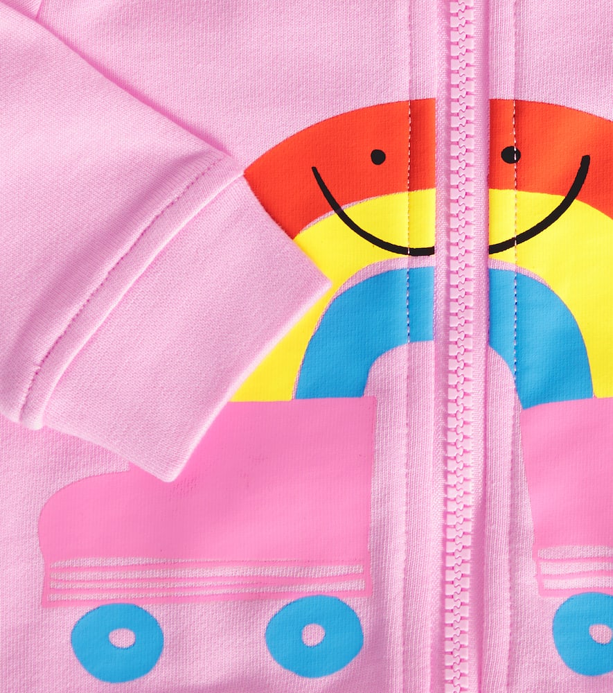 Stella Mccartney Baby Printed Cotton Hoodie In Rosa