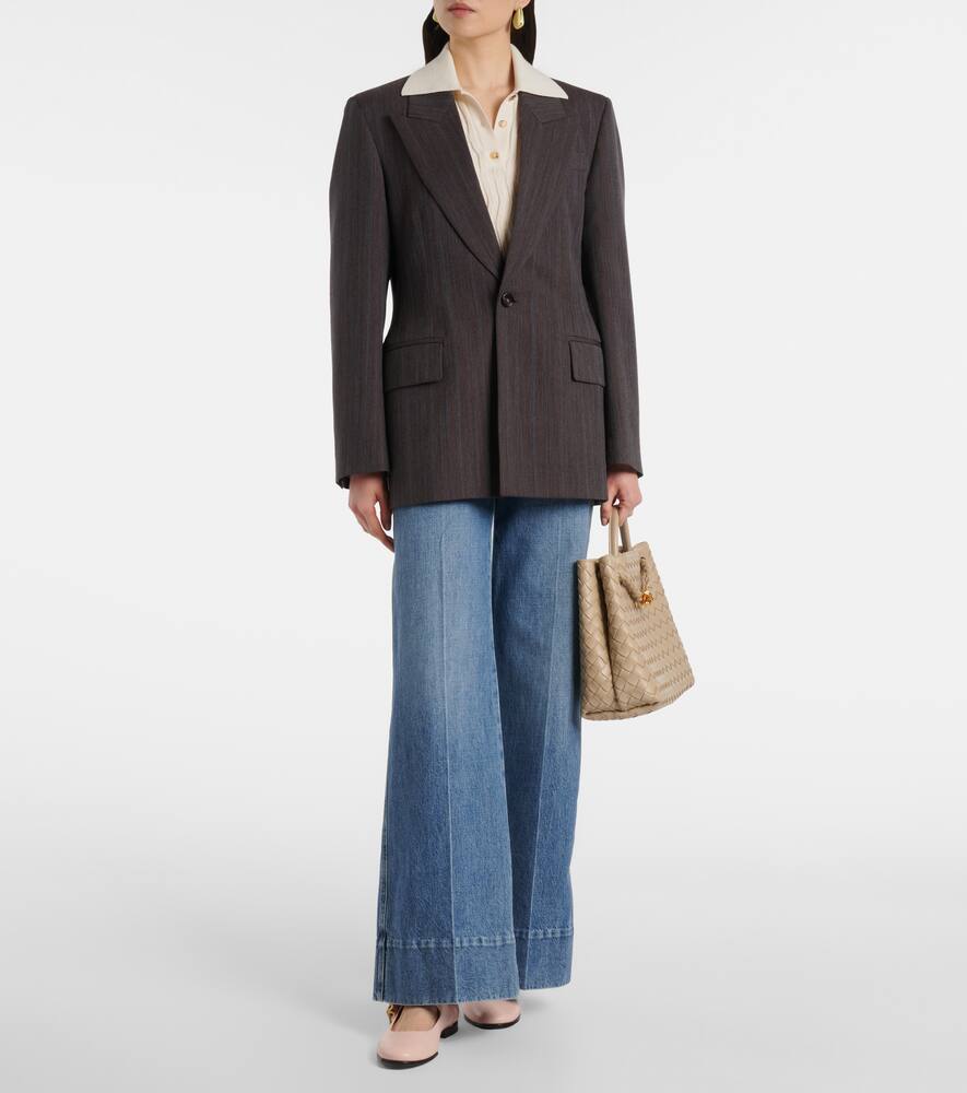 Bottega Veneta Astaire Leather Rabbit Mary Jane Ballerina Flats In Pink