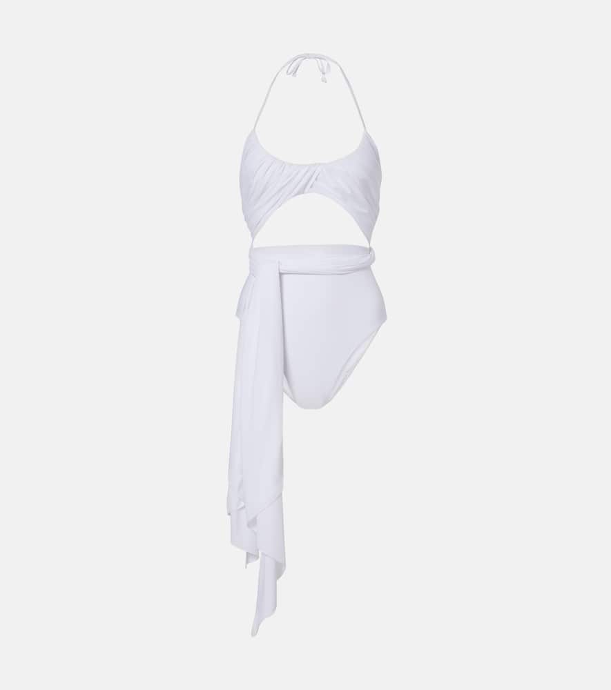 Alaïa Draped halterneck swimsuit