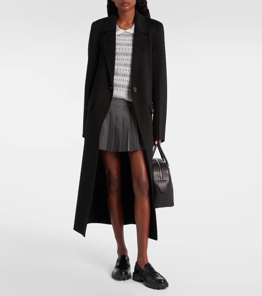 Thom Browne Fair Isle Wool-blend Jacquard Sweater In Gray