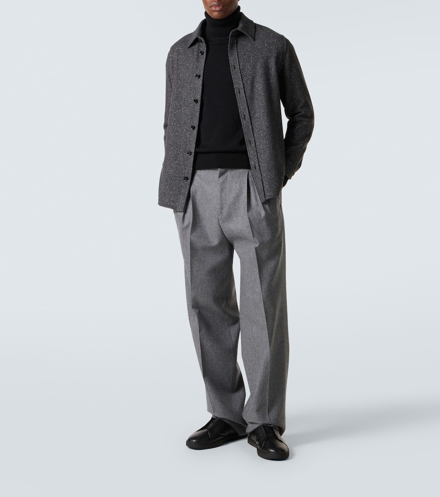 Zegna Triple Stitch Shearling-lined Sneakers In Animal Print