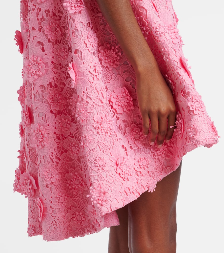 Leo Lin Fifi Floral Lace Minidress In Pink