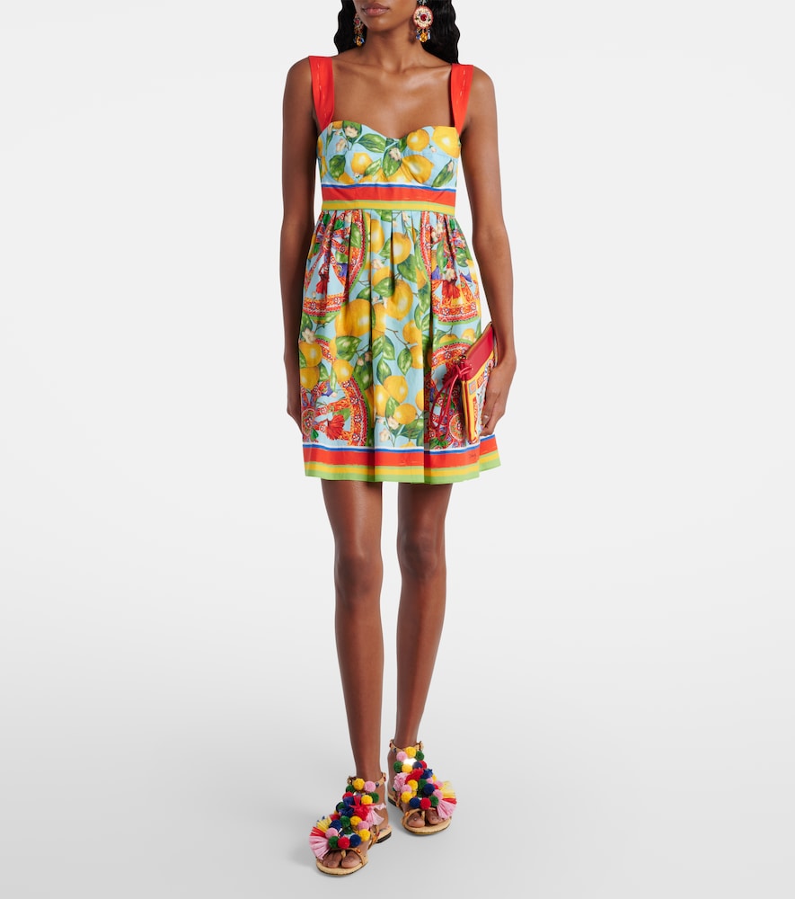 Dolce & Gabbana Printed cotton mini dress