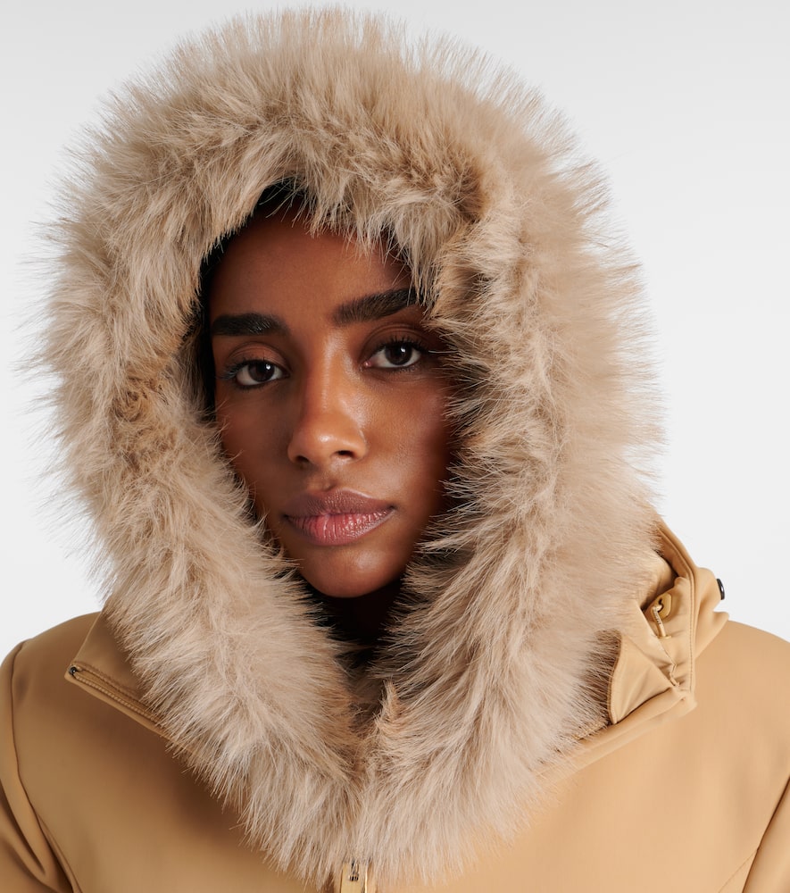 Goldbergh Naomi Faux Fur-trimmed Hood In Brown