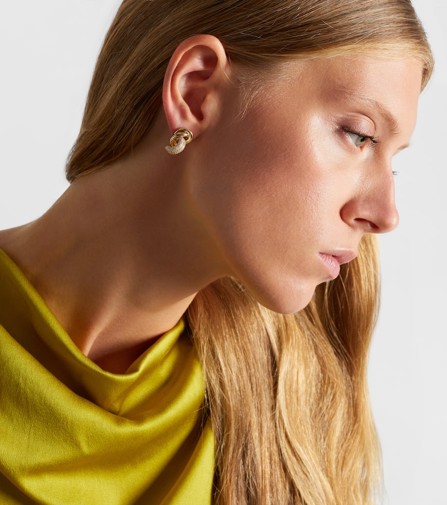 Stone And Strand 14kt Gold Earrings With Diamonds In Gold