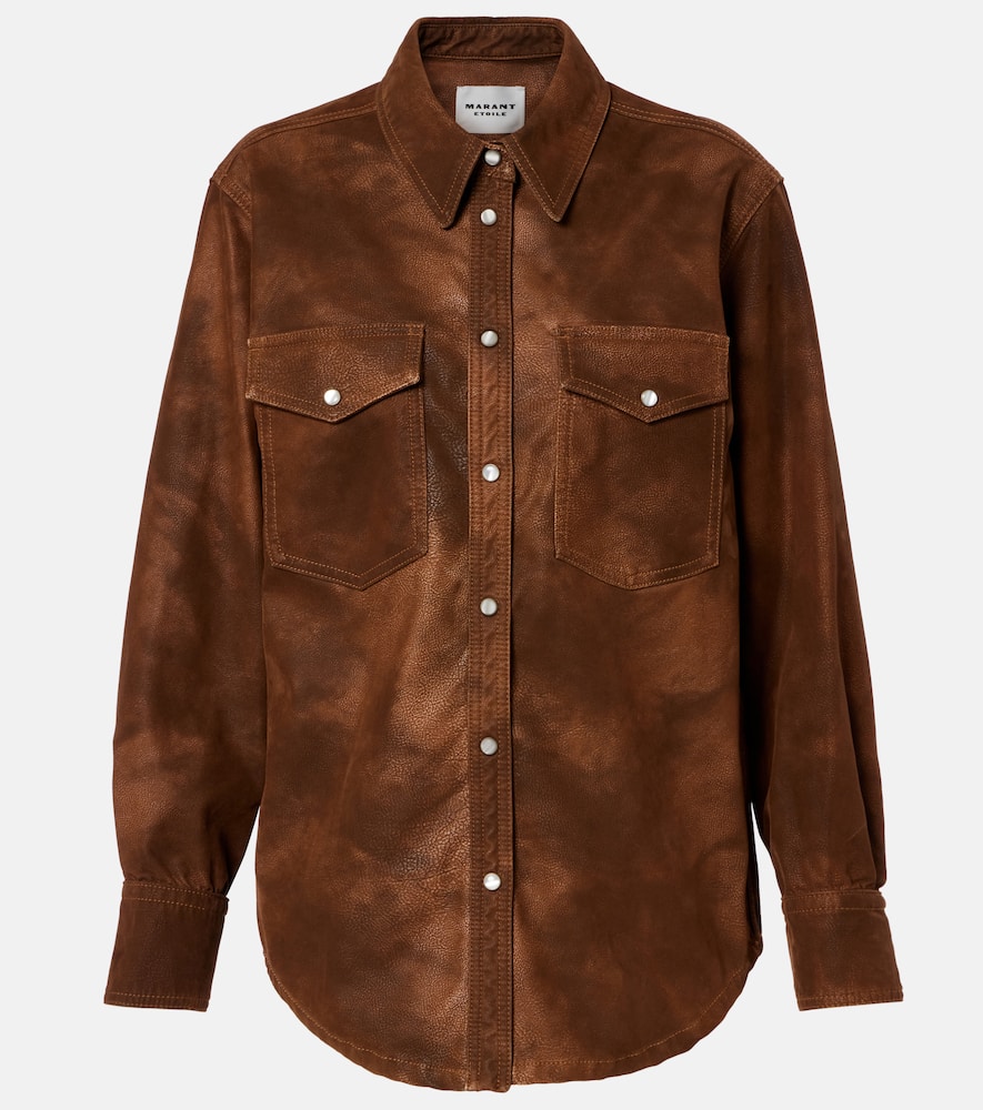 Karima faux leather overshirt